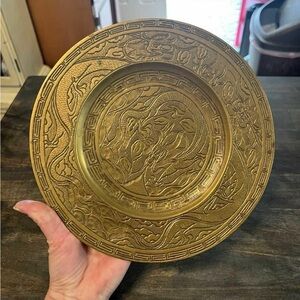 Vintage Chinese brass plate